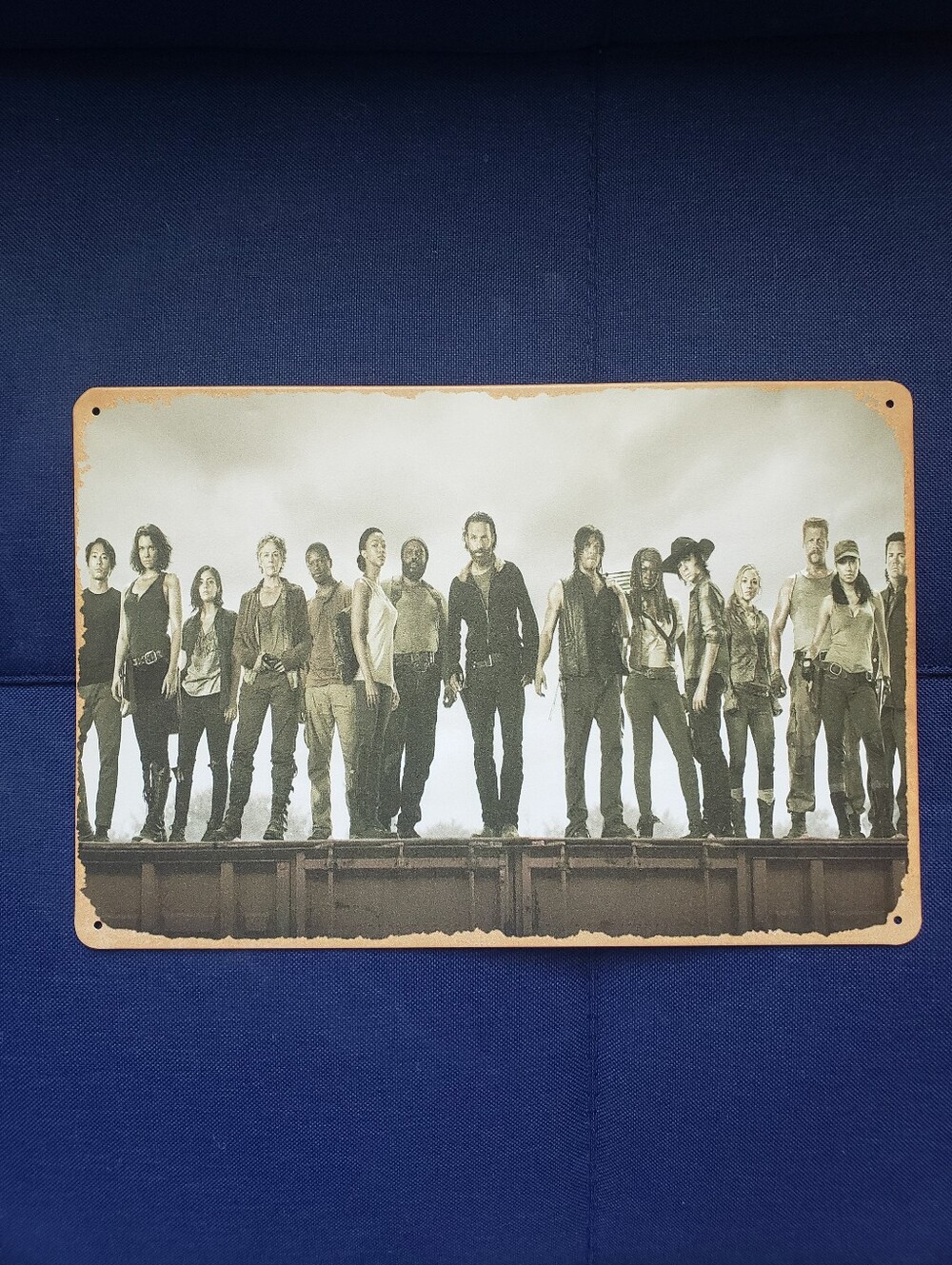 THE WALKING DEAD Cast Picture Metal Rick Grimes Carl Daryl Carol TWD Maggie Glen